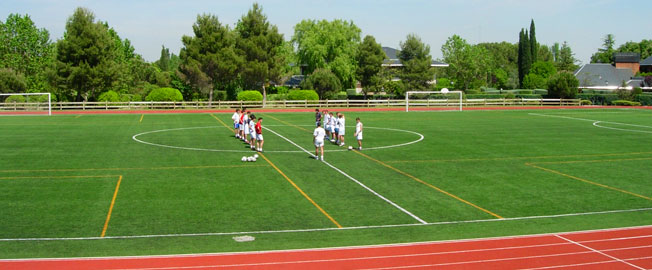 artificial turf on football field